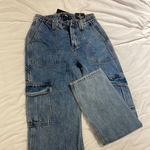 Fashion Nova Don’t You Worry wide leg carpenter jeans size 9